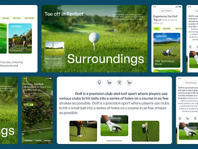 Spring - Golf Club & Training Website activity athlete clean club company courses field golf golf courses landing landing page minimalist oripio professional rent sport sports sujon web design website