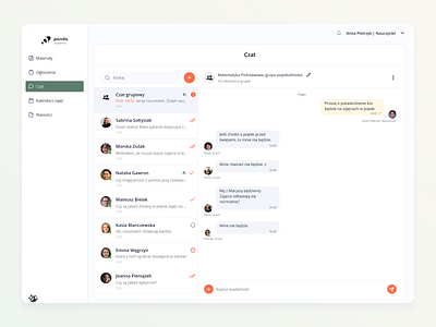 Smart Learning Hub – UI Design for an Educational Platform chatfeature designforeducation edtech educationplatform giraffestudio onlinelearning pandaacademy productdesign schoolmanagement studyplatform uidesign uiux uxdesign webapp