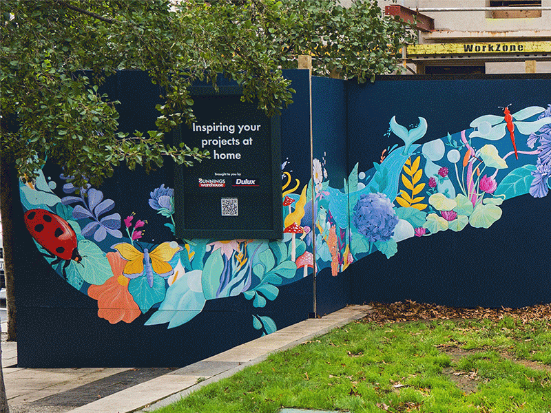 Example of Bunnings x Dulux Mural