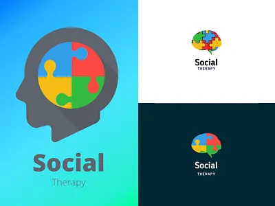 Social Therapy Logo Concept branding design graphic design illustration logo vector