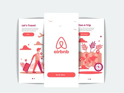 Air bnb App Re-brand airbnb app flight booking traveling ui user interface ux