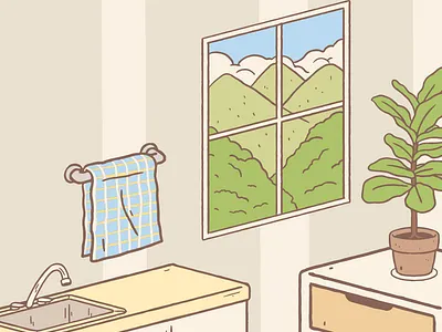 asthetic and cozy kitchen