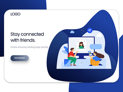 Connect with your friends app design graphic design illustration ui ux vector