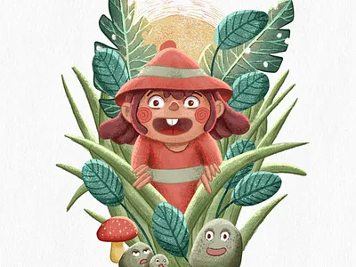 Nature Discovery 2d illustration book book cover children children book children illustration design digital art drawing illustration nature photoshop procreate