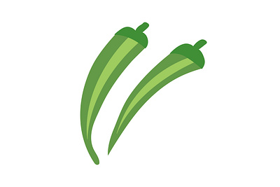 Green Lady's Fingers Vector lady finger