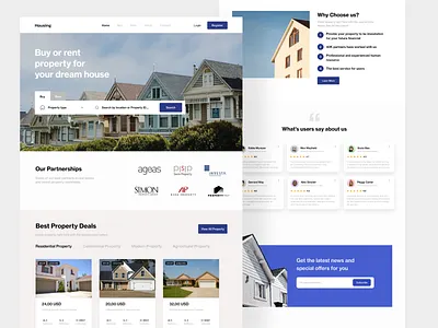 Housing - Rent House Property buyhouse design designjam dribbbleindonesia house property propertywebdesign real estate realestatewebdesign rent renthousedesign uidesign uiux userinterfacedesign uxdesign