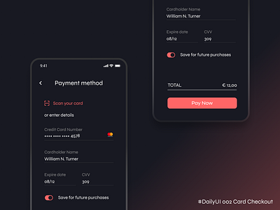 Daily Ui 002 - Card Checkout app branding card checkout dailyui figma graphic design ui ux