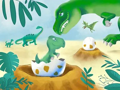 dinosaur dinosaur illustration procreate