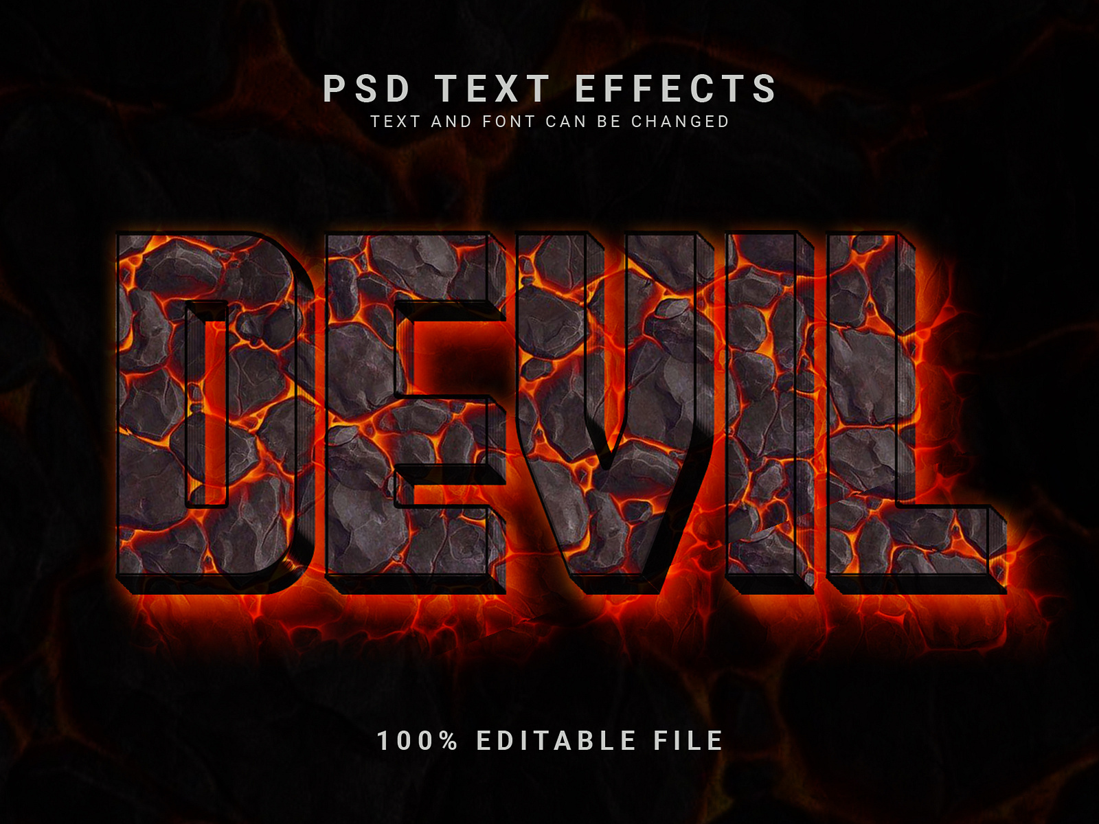 Devil PSD Text Effect Template. by Tasrif Ahmed on Dribbble