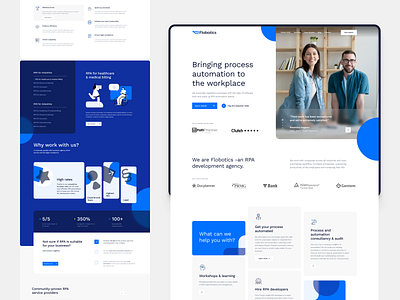 Automation of the process website adobe xd automation blue figma minimal mobile ui uidesign uiux ux webdesign website wordpress