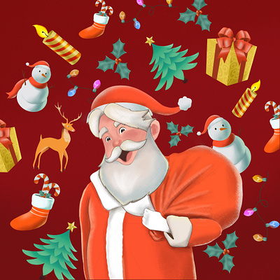 Merry Christmas christmas illustration procreate