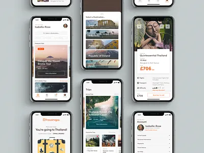 Travamigos v3.0 app branding clean design sketch travel ui