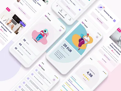 eLearning platform branding clean clean ui courses dashboard design design inspiration e course e learning e learning platform ecommerce edu tech education geometrical illustration online lessons product design ui ux web app
