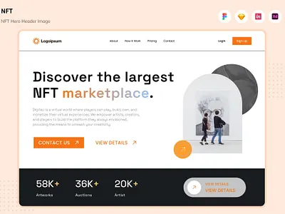 FREE NFT Hero Header Image app branding cryptocurrency cryptocurrency website currency dashboard design digital graphic design header image hero website illustration motion graphics nft nft hero ui ui design ux ux design website