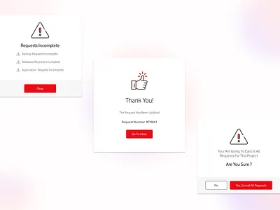 Vodafone project popup snippets design ui ux