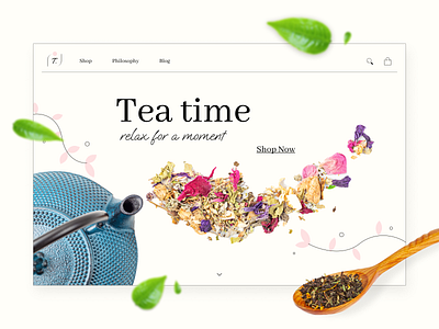 Daily Ui 003 - Landing Page dailyui design ecommerce graphic design landing page tea ui website