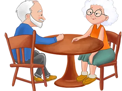 Grandparents grandfather grandmother grandpa grandparents illustration procreate