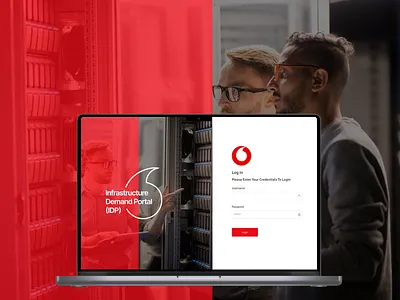 Vodafone IDP Login Snippet illustration ui ux
