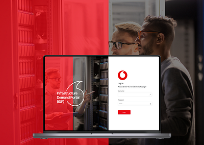 Vodafone IDP Login Snippet illustration ui ux