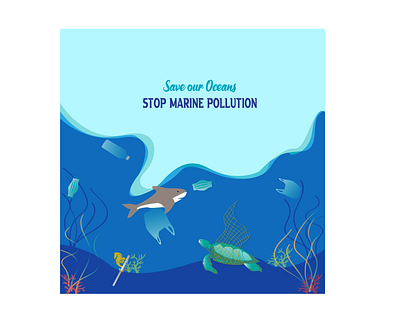 Save our Oceans poster design graphic design illustration vector