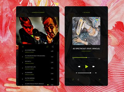 Music Player for Daily UI Challenge (day 009) 009 appdesign challenge dailyui mobileapp mobiledesign musicplayer ui web webdesign