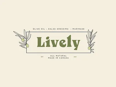 Lively Olive Oil Logo Design & Branding brand design brand identity branding design graphic design illustration logo logo design logos vector