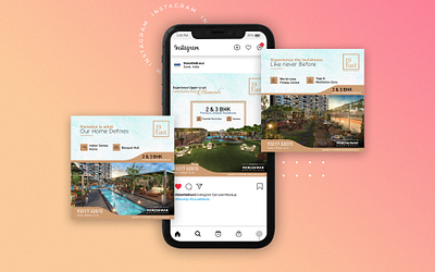 Property | Instagram & Facebook Social Media Post ads branding design facebook post graphic design india instagram post post design real estate social media post
