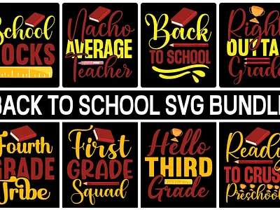 BACK TO SCHOOL SVG BUNDLE monogram svg school bus svg