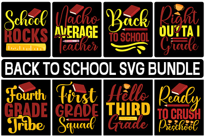 BACK TO SCHOOL SVG BUNDLE monogram svg school bus svg