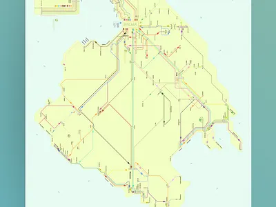 Public transport of Mallorca balearas busses design illustration mallorca map navigation public transport map spain trains transport urban