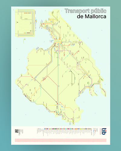 Public transport of Mallorca balearas busses design illustration mallorca map navigation public transport map spain trains transport urban