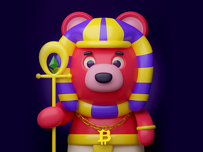 CryptoTeddy 3d 3dcharacter 3dmodel 3dmodelling 3dsmax blender blender3d crypto design nft