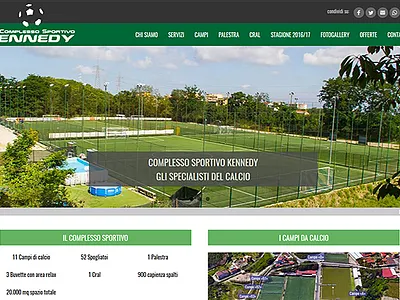 Complesso sportivo Kennedy graphic design web site
