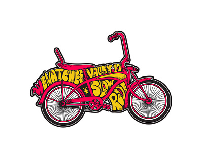 Wenatchee Slow ride Sticker Bike Illustration adevertisement branding design graphic design illustration logo vector