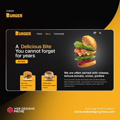 Chock Burger appdeveloper appdevelopment behance chockburger designideas digital dribbble uidesign uxdesign web webdesign webdesignsprime websitedesign