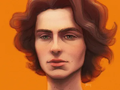 Timmy cartoon graphic design guatemala hollywood illustration pollitq portrait procreate timothee chalamet