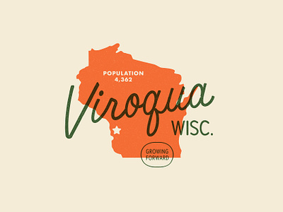 Viroqua, Wisc. farm graphic design hand lettering handlettering illustration illustrator lettering logo midwest retro rural script stamp typography typography art vector vector art vintage viroqua wisconsin