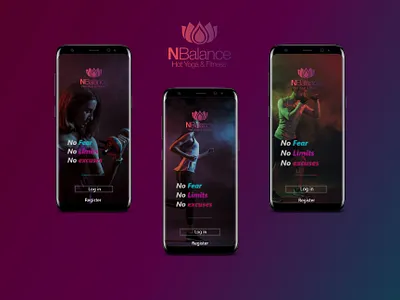NBalance Hot Yoga & Fitness app design figma illustration photoshop ui ux xd