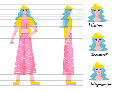 Girls character character flat illustration vector