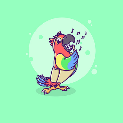 singing bird illustration note