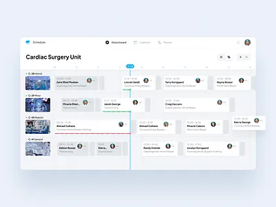 Surgical unit timeline hospital medical medicine monitoring progress surgeon surgery surgical timeline track tracking progress ui