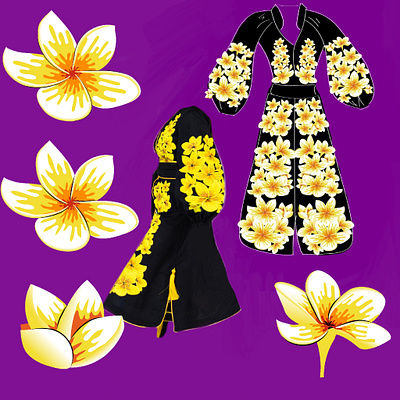 Illustration for textile design flowers illustration textile