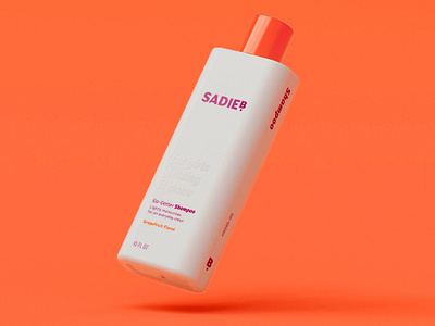 SadieB Shampoo branding identity lettering logo packaging design personal care shampoo typography