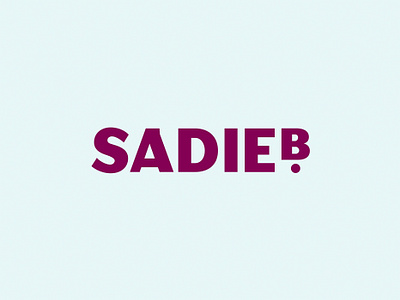 SadieB Logo body spray body wash branding conditioner identity personal care shampoo typography