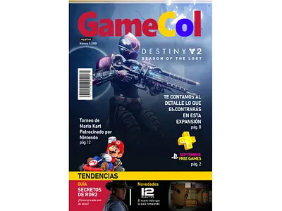 Videogame Magazine Cover cover design editorial design flyer graphic design magazine