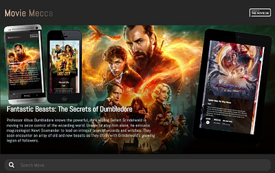 Movie Mecca graphic design ui