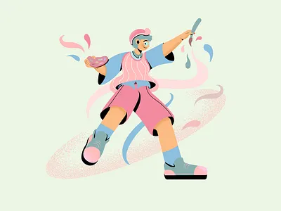 Kev, the carefree, passionate creator! 2d illustration adobe illustrator character illustration flat illustration vector