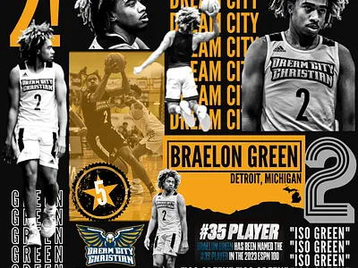 "Creative Content" Series (Braelon Green) app basketball branding canva design graphic graphic design illustration instagram social media twitter