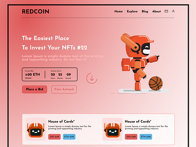 NFT Landing Page figma nft uiux