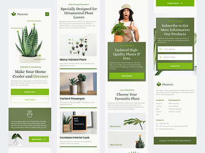 Plantetic - Plant Shop Responsive Website Landing Page clean design clean layout farm gardening website green home page landing page nature plant plant care plant shop plant shop landing page plant website planting responsive design responsive web user interface web design